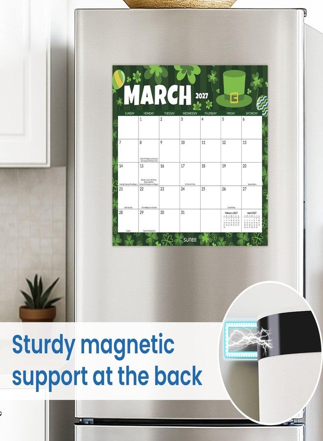 SUNEE Fridge Calendar 2026-2027 from October 2025 to June 2027, Magnetic Calendar for Refrigerator 13.5"x11.5" with Magnet Monthly for Family or Kitchen, Seasonal - Image 5