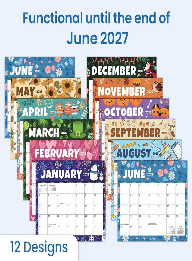 SUNEE Fridge Calendar 2026-2027 from October 2025 to June 2027, Magnetic Calendar for Refrigerator 13.5"x11.5" with Magnet Monthly for Family or Kitchen, Seasonal - Image 4