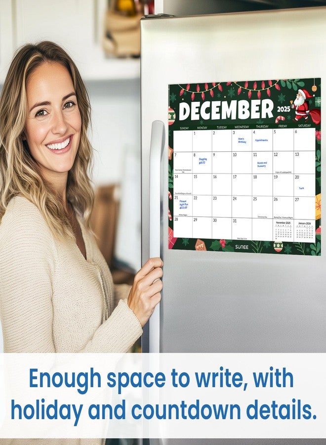 SUNEE Fridge Calendar 2026-2027 from October 2025 to June 2027, Magnetic Calendar for Refrigerator 13.5"x11.5" with Magnet Monthly for Family or Kitchen, Seasonal - Image 3