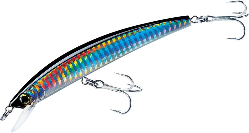 DUEL Yo-Zuri R Crystal Minnow Floating Diver Lure - 90mm Silver/Black - Image 1