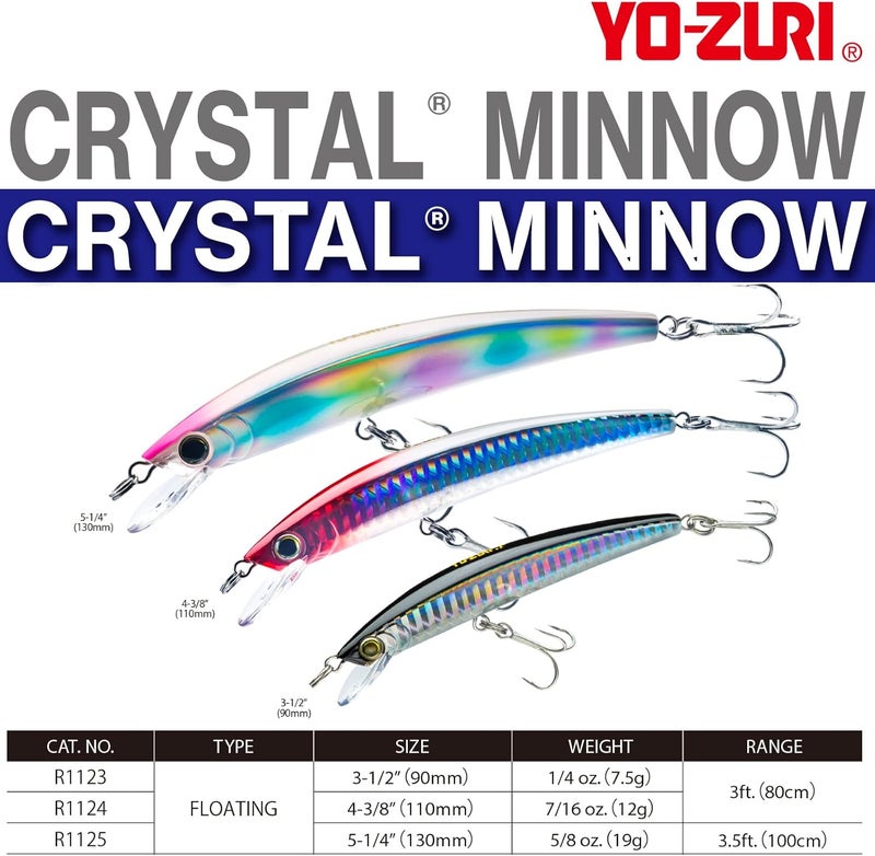 DUEL Yo-Zuri R Crystal Minnow Floating Diver Lure - 90mm Silver/Black - Image 2