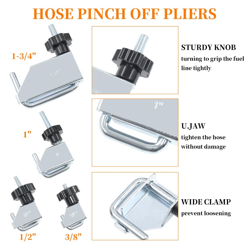 Yuesstloo 16 Pcs Hose Clamp Pliers Set, Hose Clamp Removal and Installation Tool with Long Flexible Plier & Electrical Disconnect Pliers for Automotive Coolant Radiator Heater, Water Hoses, Fuel Lines - Image 5