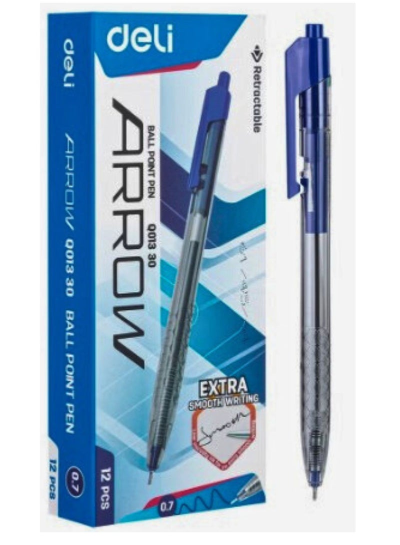 ديلي مجموعة أقلام حبر جاف قابلة للسحب مكونة من 24 قطعة، حبر أزرق برأس 0.7 مم - Image 2