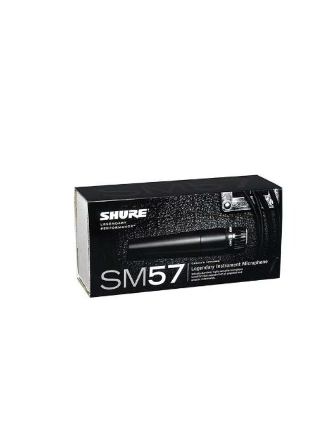 Shure Incorporated SM57 Pro XLR Dynamic Microphone - Professional Studio & Live Performance Cardioid Mic for Instruments, Recording for Drums, Percussion, & Instrument Amplifier Miking SM57-LCE Black - Image 3