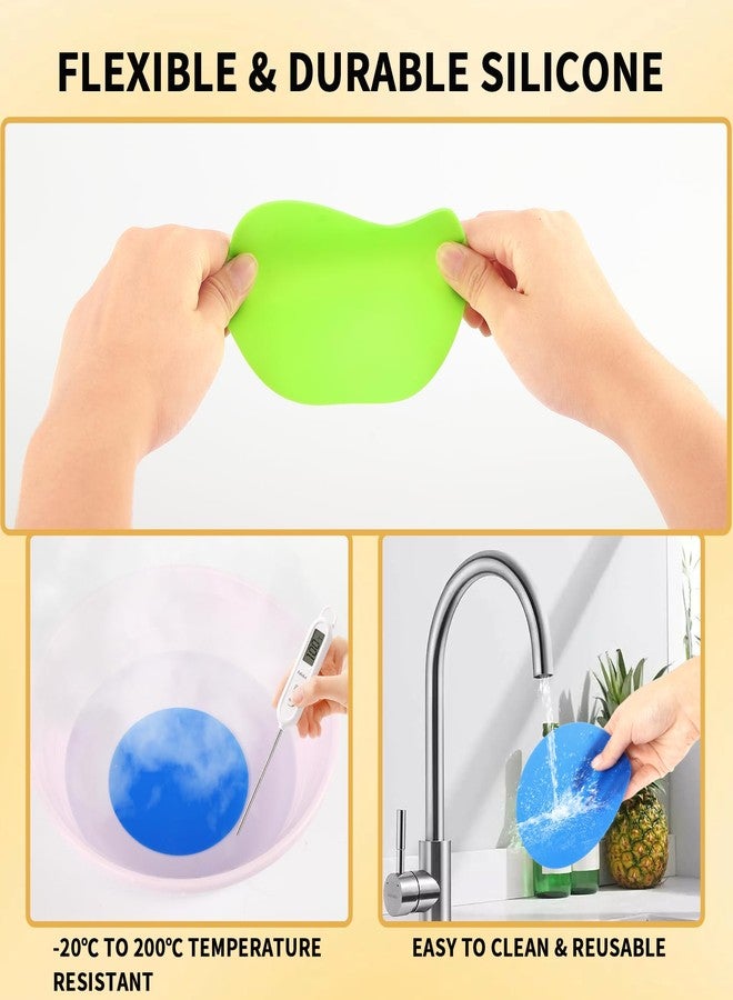 Cuxnoo 4-Pack Silicone Jar Opener Gripper Pads, 5 Inch Round Non-Slip Bottle Lid Opener for Easy Opening, Heat-Resistant Cup Coasters, Food-Grade Silicone, Reusable Kitchen Helper - Image 5
