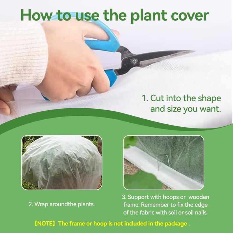 Proxima Direct 2 PCS 2.5x6 m Garden Mesh Netting, Greenhouse Protection Net Reusable Plant Covers for Protect Vegetables Fruits Plant Flower Crop Screen Barrier Net Row Covers - Image 4