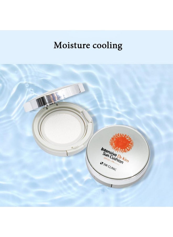 3W CLINIC 3W Clinic Intensive Dr.Kim Sun Cushion (15g 0.53oz) SPF50+/PA++++ UVA/UVB Protection with Highly Effective Filters, Sunscreen, Suncream  - Image 3