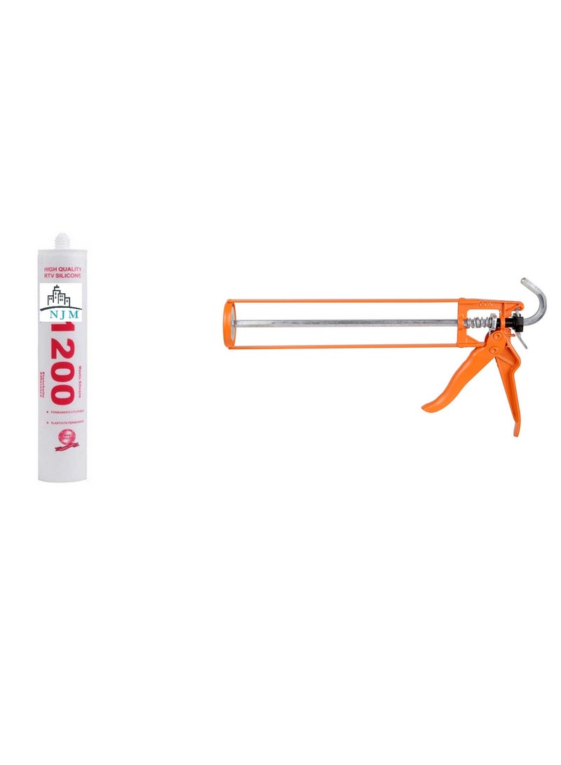 General Purpose Silicone For Filling Cracks, Seals Corners, Bonding Objects With Silicon Gun Multicolour