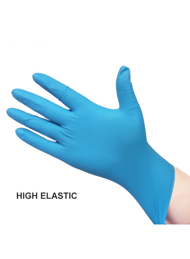 100 قطعة قفازات نتريل مطبخ آمنة للأغذية قابلة للاستخدام لمرة واحدة قفازات واقية للتنظيف والأغذية والغسيل المسبق للصحون قفازات صناعية عالية المرونة خالية من اللاتكس وخالية من المسحوق - Image 4