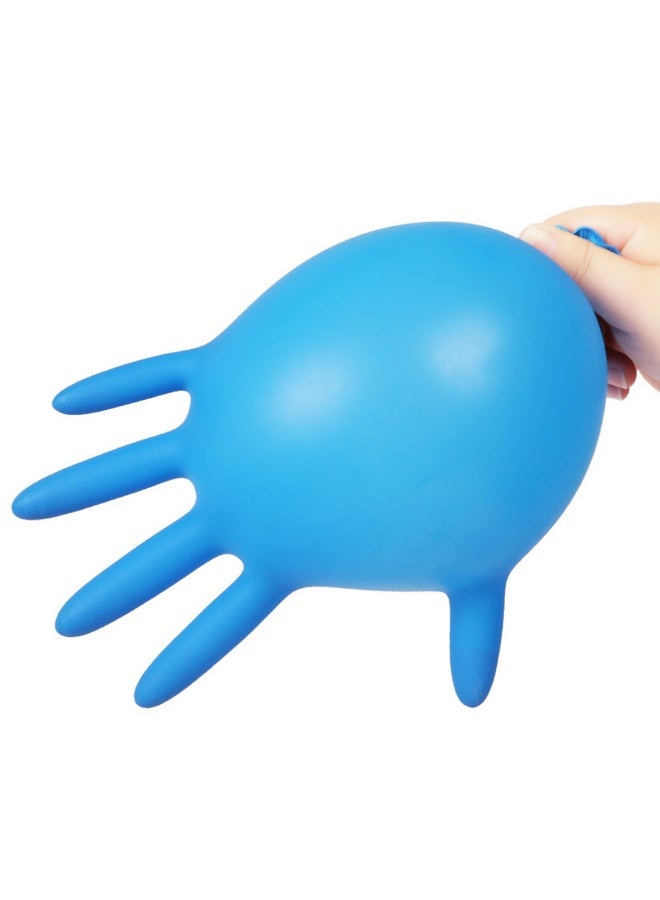 100 قطعة قفازات نتريل مطبخ آمنة للأغذية قابلة للاستخدام لمرة واحدة قفازات واقية للتنظيف والأغذية والغسيل المسبق للصحون قفازات صناعية عالية المرونة خالية من اللاتكس وخالية من المسحوق - Image 2