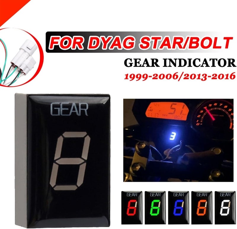 Wivplex Motorcycle Gear Display Indicator - Red - Image 4