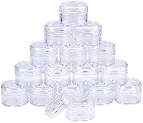 SHREE MAHA 72pcs 5grams Unbreakable Plastic Transparent with Clear Cap Cosmetics Shan Container for Creams Lip Balm Body Butter Essential oil Costemic Makeup DIY beauty products  - Image 1