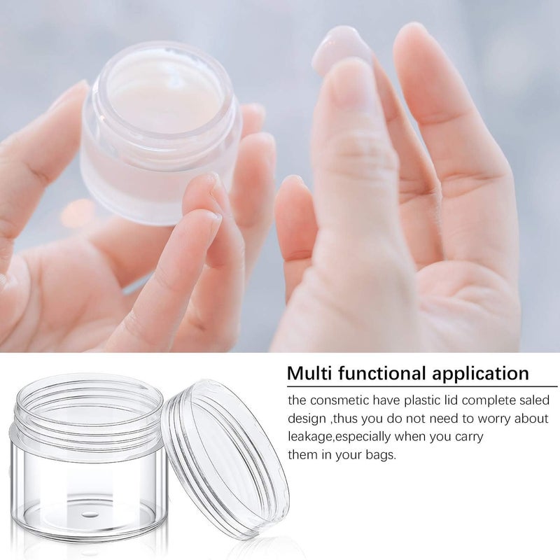 SHREE MAHA 72pcs 5grams Unbreakable Plastic Transparent with Clear Cap Cosmetics Shan Container for Creams Lip Balm Body Butter Essential oil Costemic Makeup DIY beauty products  - Image 4