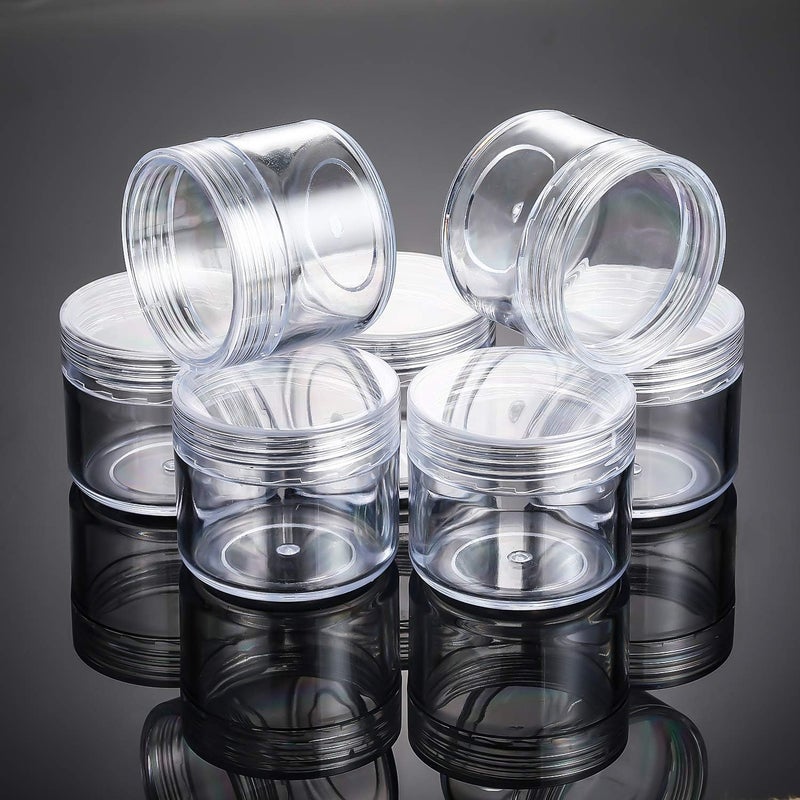SHREE MAHA 72pcs 5grams Unbreakable Plastic Transparent with Clear Cap Cosmetics Shan Container for Creams Lip Balm Body Butter Essential oil Costemic Makeup DIY beauty products  - Image 3