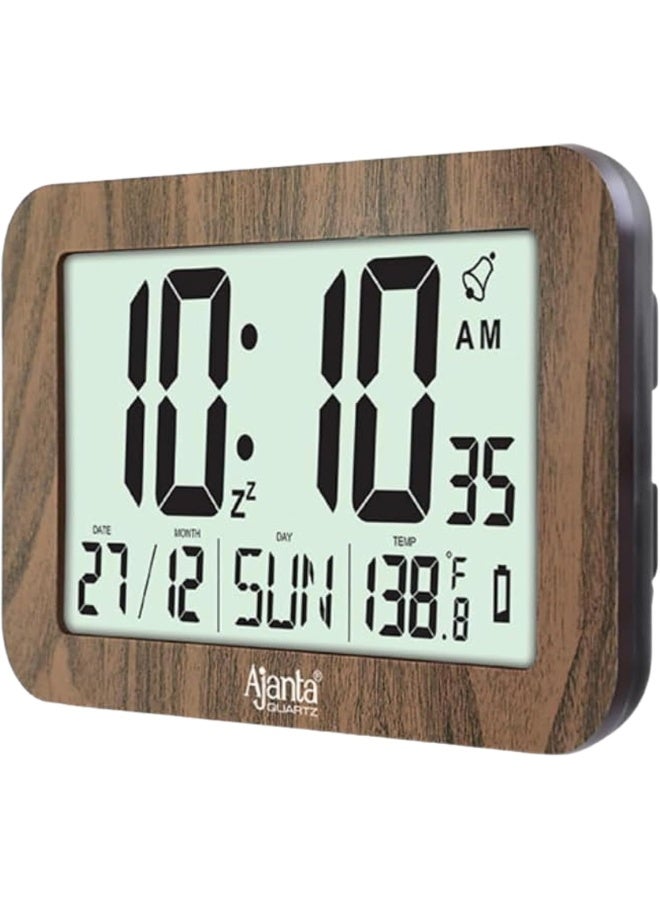 Ajanta LCD Calendar Wall Clock – Premium Design with Date & Time Display – Wall & Desktop Clock – Ideal for Home, Kitchen, Bedroom & Office - Image 1