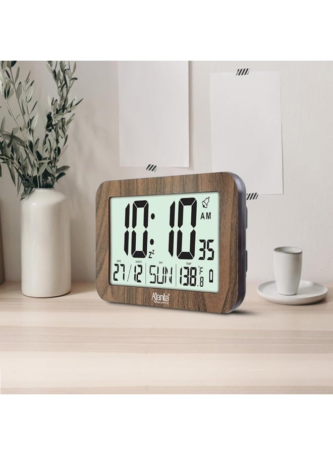 Ajanta LCD Calendar Wall Clock – Premium Design with Date & Time Display – Wall & Desktop Clock – Ideal for Home, Kitchen, Bedroom & Office - Image 2