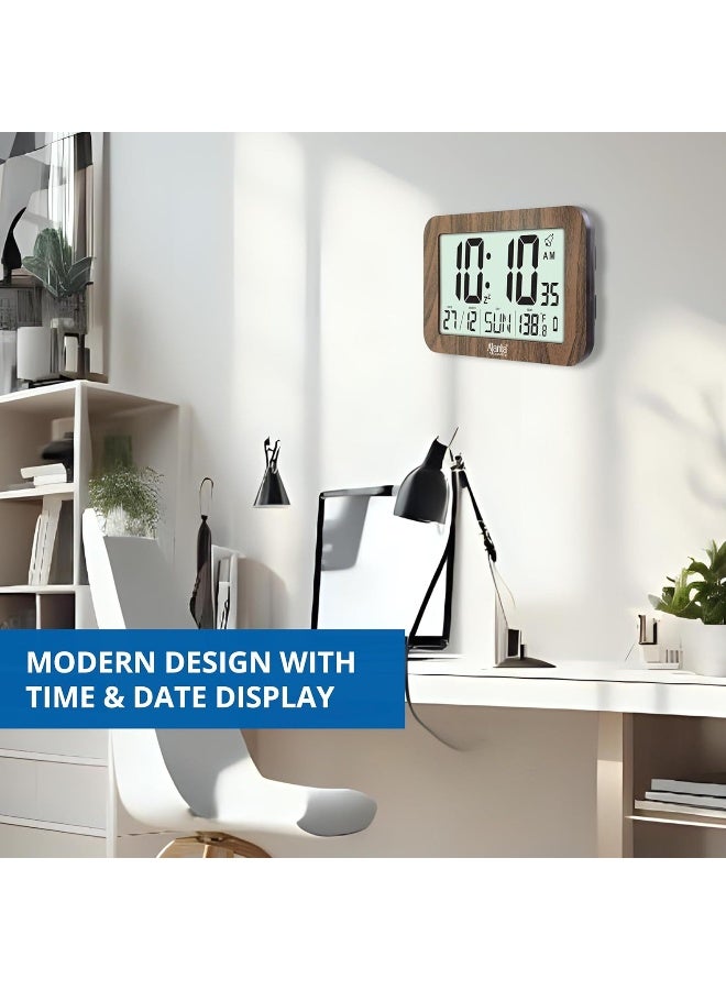 Ajanta LCD Calendar Wall Clock – Premium Design with Date & Time Display – Wall & Desktop Clock – Ideal for Home, Kitchen, Bedroom & Office - Image 3