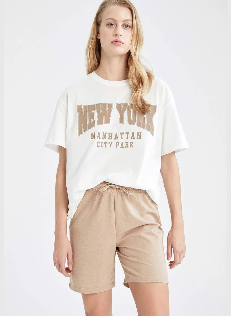 DeFacto Relaxed Fit Bermuda Shorts With Drawstring