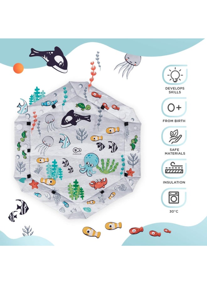 Kinderkraft - Baby Mata Educational Sea Land Playmat - Multicolour - Image 1
