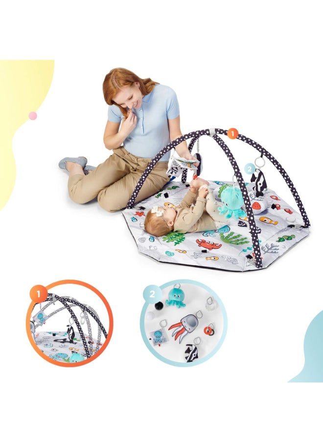 Kinderkraft - Baby Mata Educational Sea Land Playmat - Multicolour - Image 1