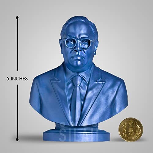 SILAII Dr. B. R. Ambedkar Sculpture – 5 Inch, Blue Finish | Perfect for Home Decor, Office Desk, Study Table & Gifting - Image 2