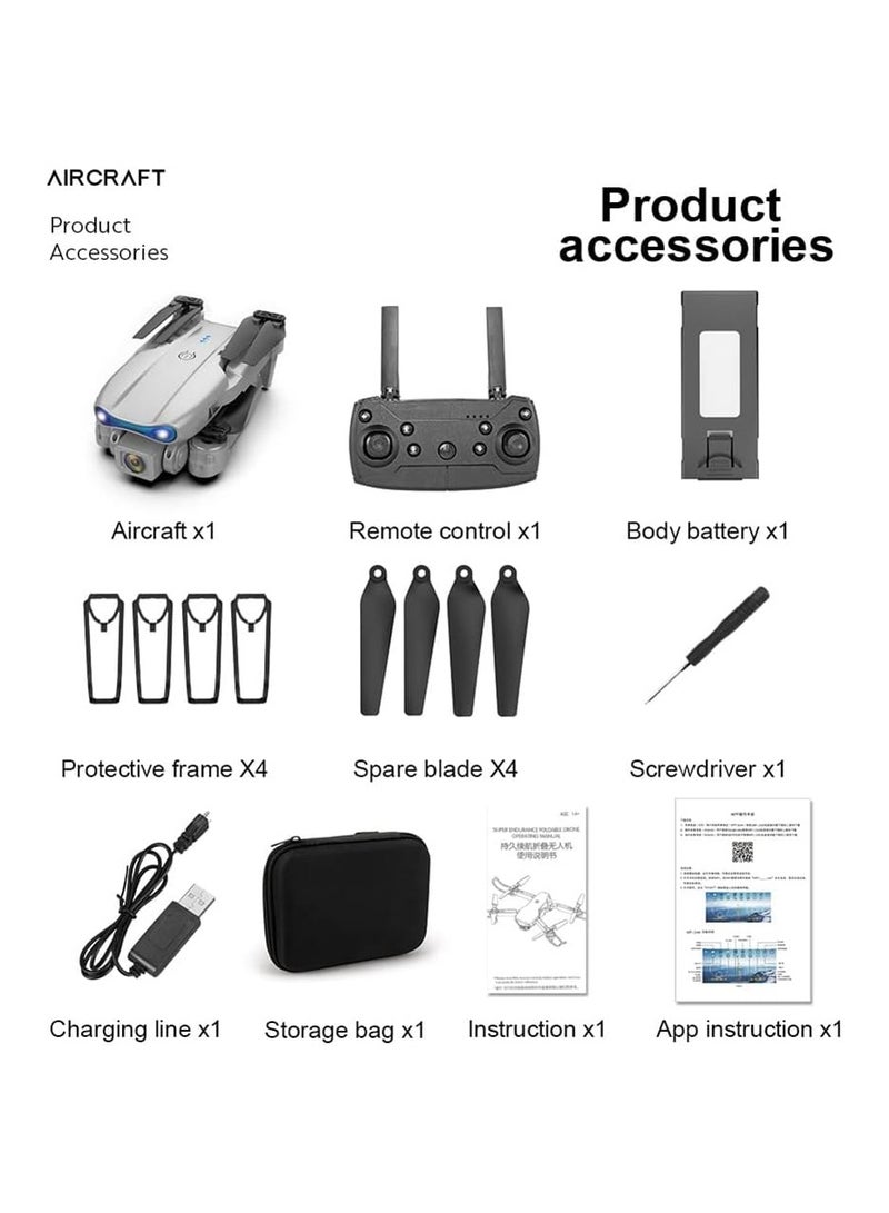 RC Drone with 4K Dual Camera Mini Drone Grey - Image 3