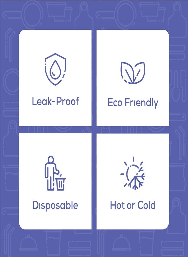 GUSTO [8 oz. - 50 Count White Paper Food Containers with Vented Lids - To Go Hot Soup Bowls, Disposable Ice Cream Cups, Ideal for Hot and Cold Foods - (Formerly Comfy Package) - Image 4