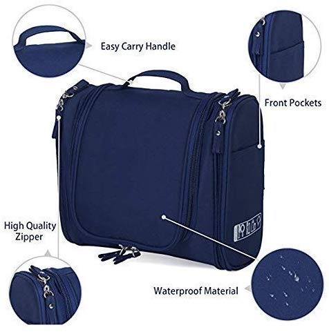HOMESHOPPER Modern Multifunctional Toiletry Travel Bag Extra Large Makeup Organizer Cosmetic Case Household Grooming Kit Storage Travel Kit Pack with Hook - Image 4