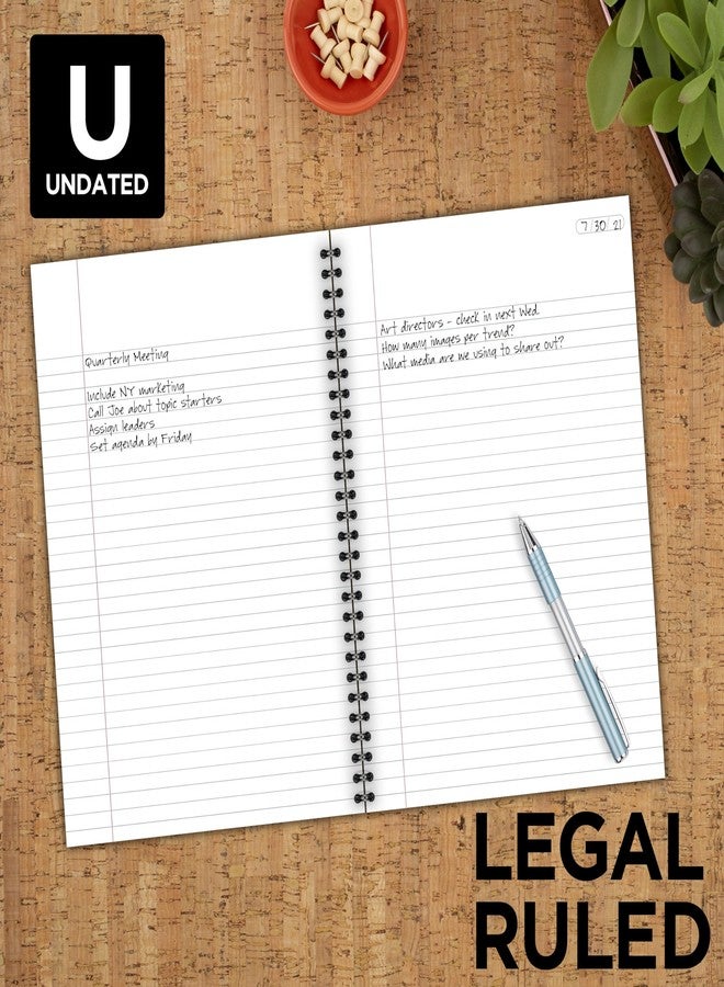 Cambridge Limited Business Notebook, Legal Ruled Paper, 6-3/4" x 9-1/2", 80 Sheets, Flexible Soft Touch Cover, Wirebound, Gray (06672) - Image 2