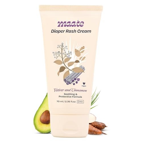 Maate Diaper Rash Cream for Baby 70ml | Enriched with Vetiver, Cinnamon, and Rosemary Oils | Treats & Heals Diaper Rashes & Infection | Diaper Cream for Baby | Pediatrician & Dermatologically Tested - Image 1
