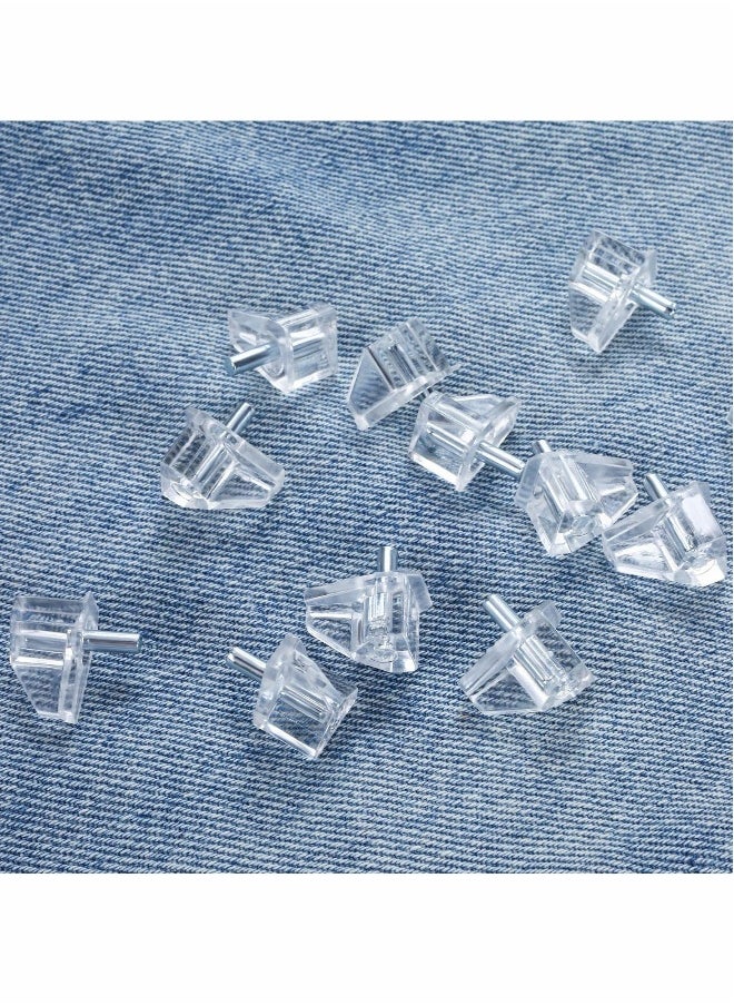 Generic Plastic Shelf Pins, 100 Pieces 5mm Clear Shelf Pegs for Shelves, Cabinet Support Replacement Pegs for Kitchen Furniture Book Shelves  - Image 2