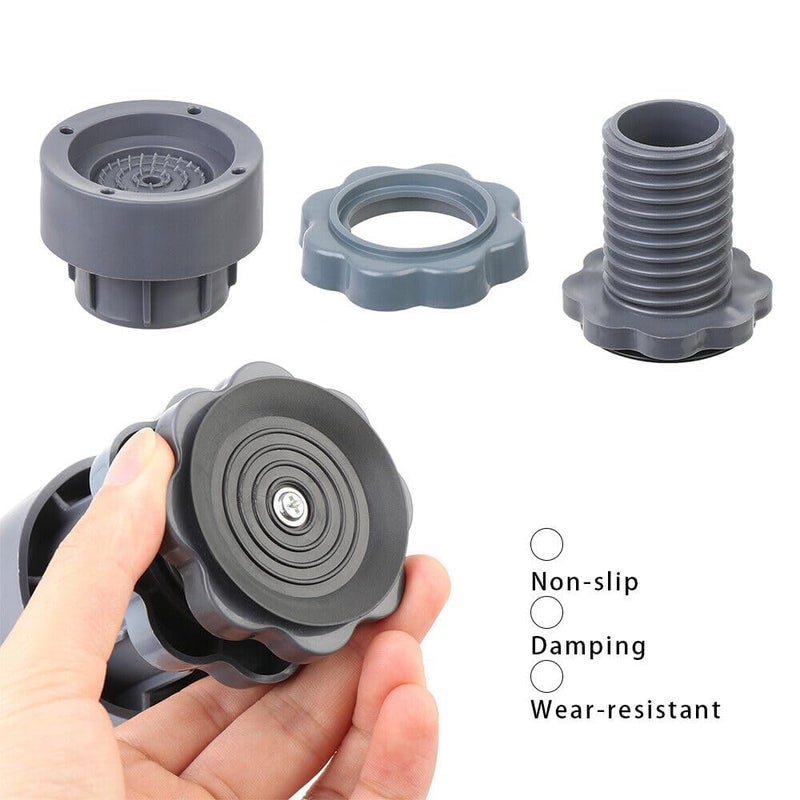 Netiva Netiva Washing Machine Vibration Pads Floor Trays Refrigerator Stand Washing Machine StandHeight Adjustment Feet for Refrigerators Fridge Stands with AntiSlip Rubber 4 Pcs Set  - Image 3
