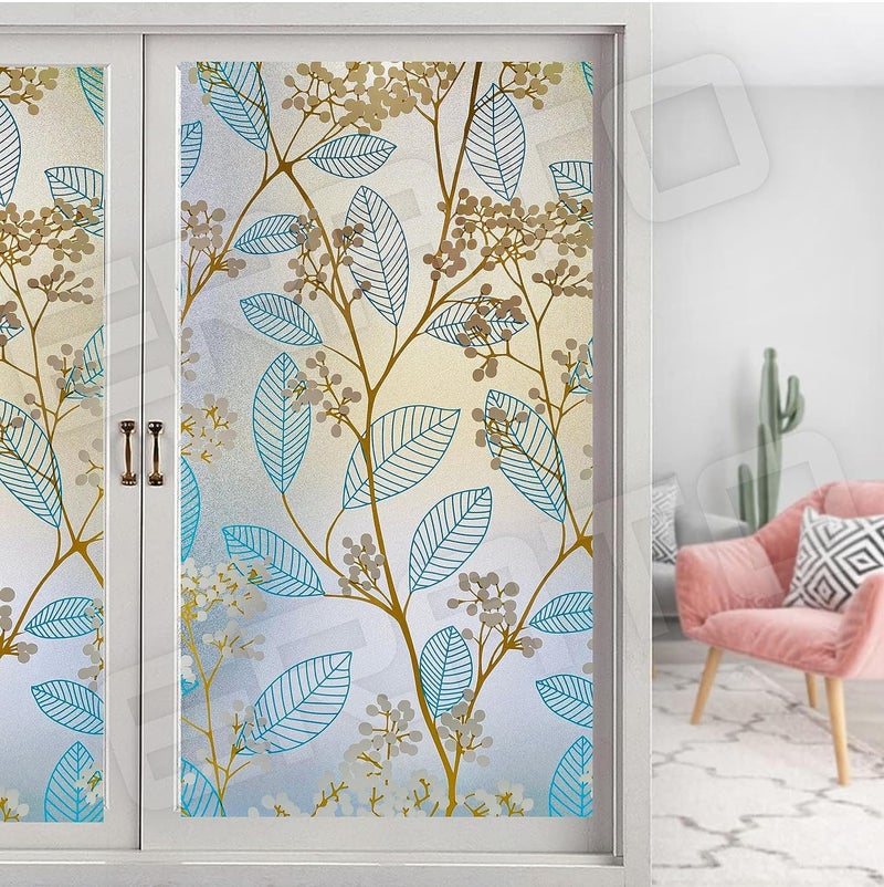 ERATO Decorative Window Frosted Film Self Adhesive Glass Window Film Frosted Sticker (24 x 96 inch, Decorative 01) - Image 3