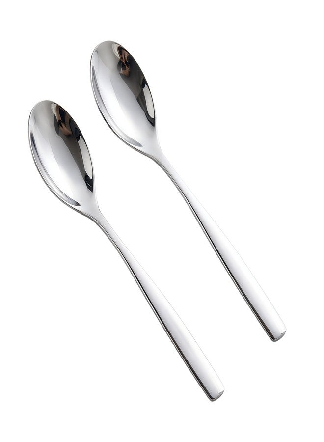 Wenkoni Serving Spoons,Thick Heavy 18/10 Stainless Steel Buffet Serving Spoons,Dishwasher Safe 10.2'' Pack of 2 - Image 1