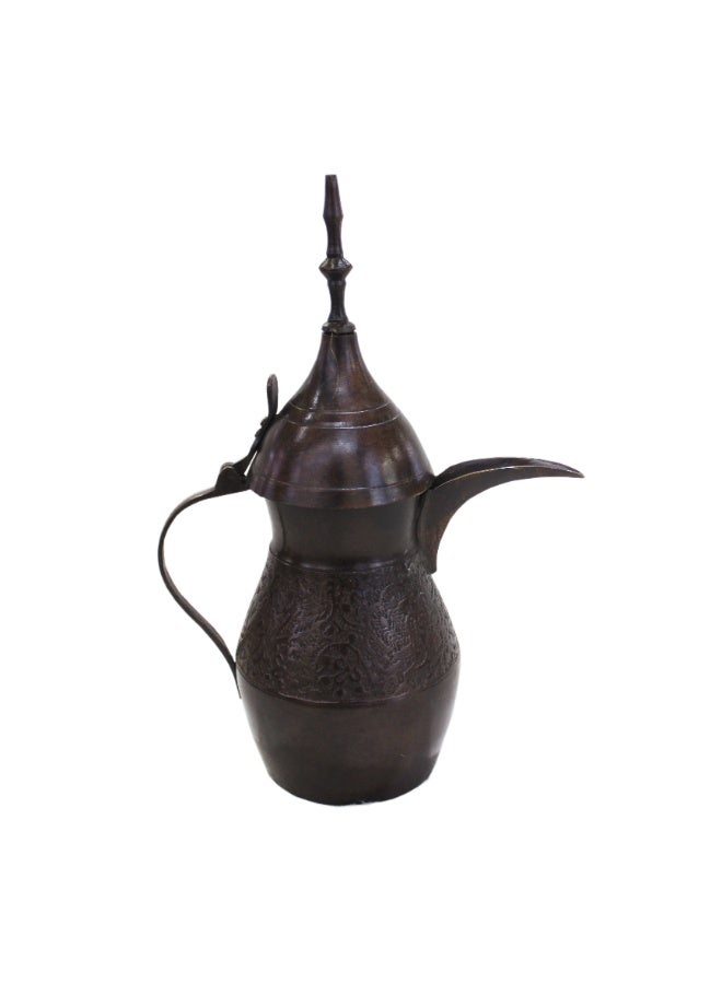 إبريق قهوة/دلة عربي عتيق الطراز، مصنوع من النحاس المنحوت بدقة | DLHH5B - Image 1
