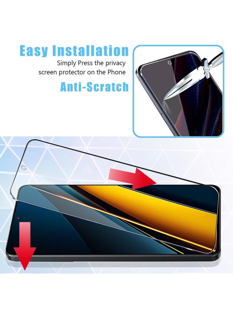 BORTONY Xiaomi POCO X6 Pro Screen Protector 3-Pack 9H Ultra Clear Touch Sensitivity Tempered Glass Screen with Fingerprint For Xiaomi POCO X6 Pro 6.67-inch - Image 5