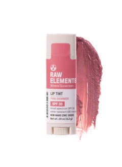 raw elements Raw Elements Organic Pink Lip Shimmer Zinc Oxide SPF 30+, 0.15oz 