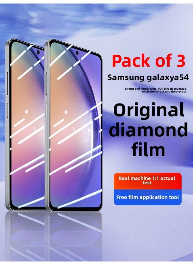 Generic For Samsung A54 Tempered Film A54 Mobile Phone Film Full Screen Covering Protective Film Galaxya54 Anti-peep G-Colour:Special Glass【30°Eye-soothing And Anti-peeping】1 Piece★Send Artifacts-Size:Samsung Galaxy A54  - Image 2