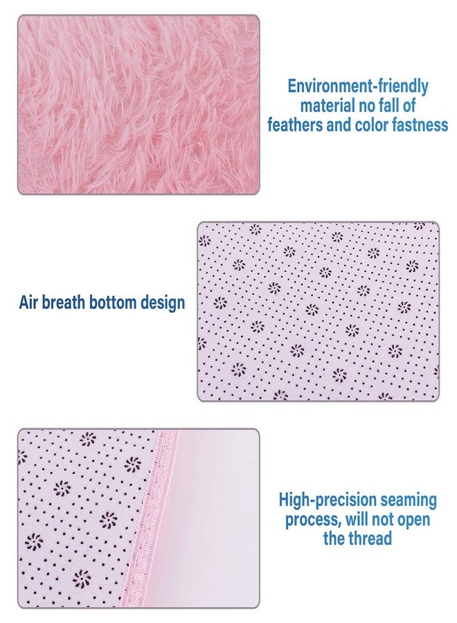 WESTLINK Hexagon Rug Pad Mat for Kids Playhouse Play Tent Soft Coral Pink - Image 5