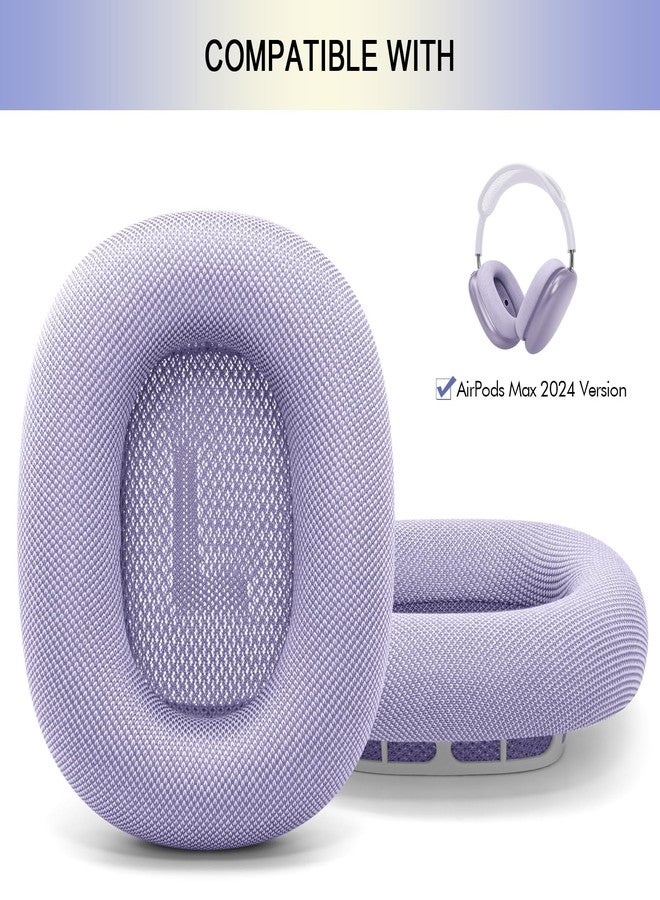G GVOEARS وسائد أذن لسماعات AirPods Max 2024، وسائد أذن بديلة من قماش شبكي مع مغناطيس قوي لسماعات Apple 2.0 فوق الأذن، أكواب أذن مطورة (بنفسجي) - Image 2