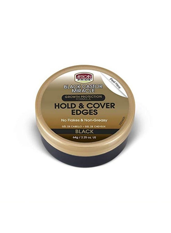 African Pride Black Castor Miracle Hold & Cover Edges Slicks And Controls Edges Covers Grays Fills Thinning Areas Contains Black Castor Oil & Coconut Oil 2.25 Oz - Image 1