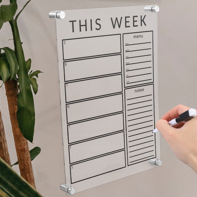 2 Sets Erasable Weekly Message Board Weekly Planning Board Memo Board for Home - Image 2