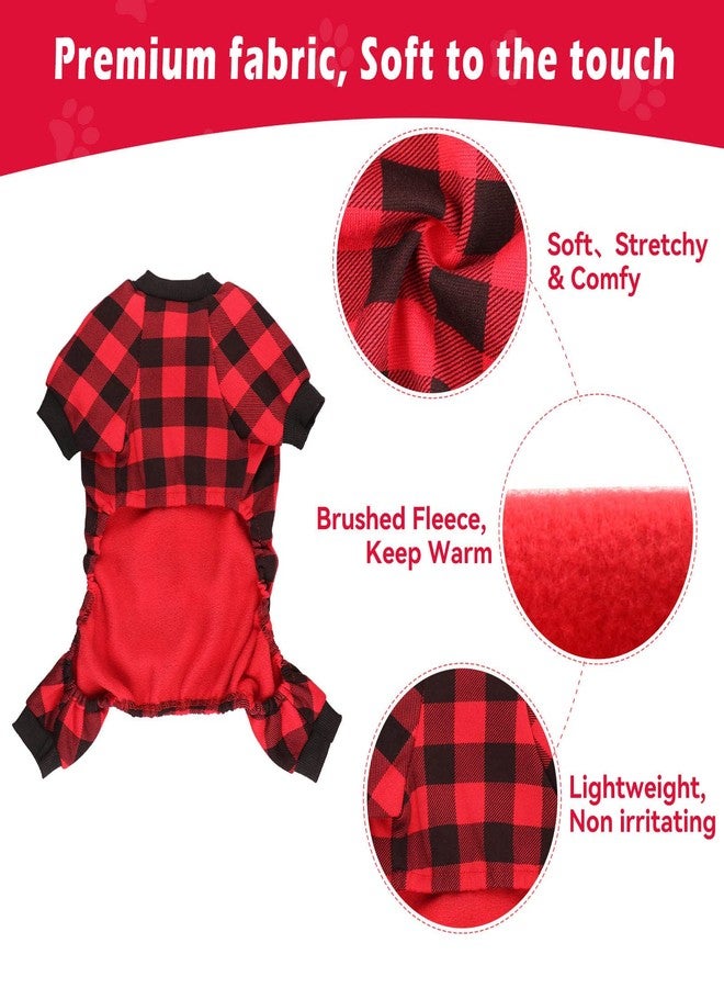 Jamktepat Dog Fleece Sweater Buffalo Plaid Sweater Clothes Dog Outfit Soft Thickening Warm Pet Clothes Sweaters for Dogs Girl & Boy(M) - Image 5