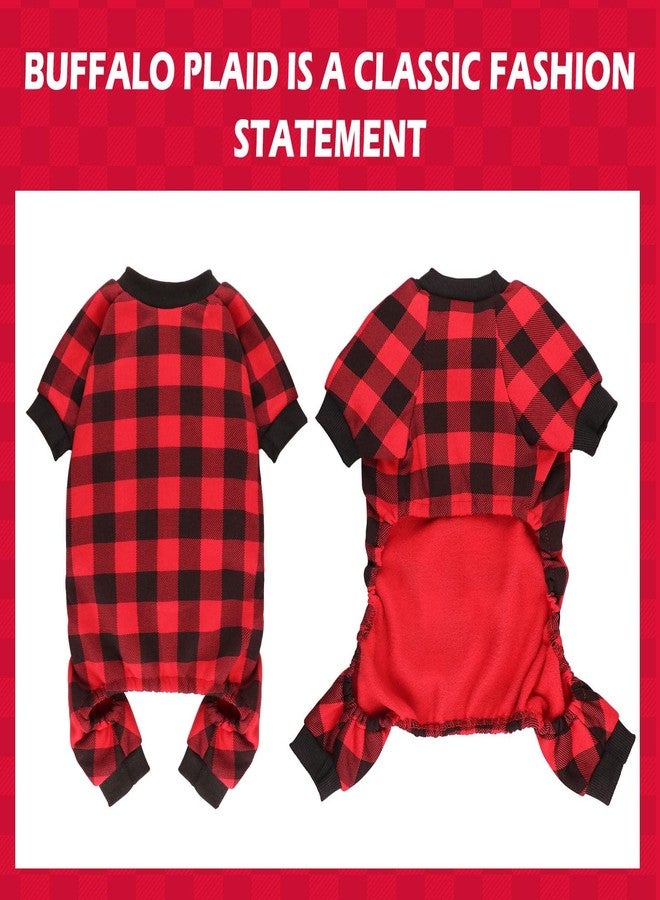 Jamktepat Dog Fleece Sweater Buffalo Plaid Sweater Clothes Dog Outfit Soft Thickening Warm Pet Clothes Sweaters for Dogs Girl & Boy(M) - Image 4