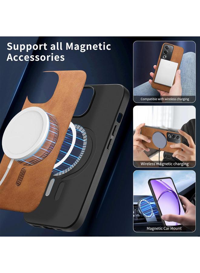 erorex Case For Realme 13 Pro 5G Retro MagSafe Magnetic PU Back Cover Phone Case - Image 5