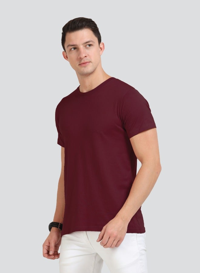 Maroon Ecovibe Unisex Round Neck T-Shirt
