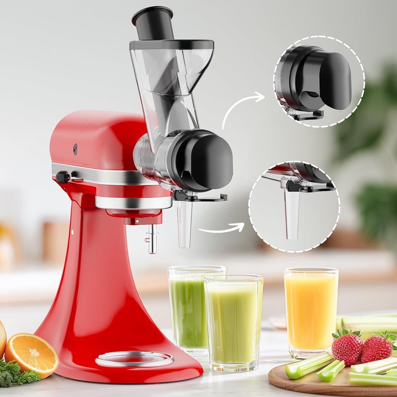InnoMoon Masticating Juicer Attachment for KitchenAid Stand Mixer, Cold Press Juicer for KitchenAid Mixer Attachments with Dual Feed Chute, Slow Juicer Machine for Vegetables & Fruits by - Image 2