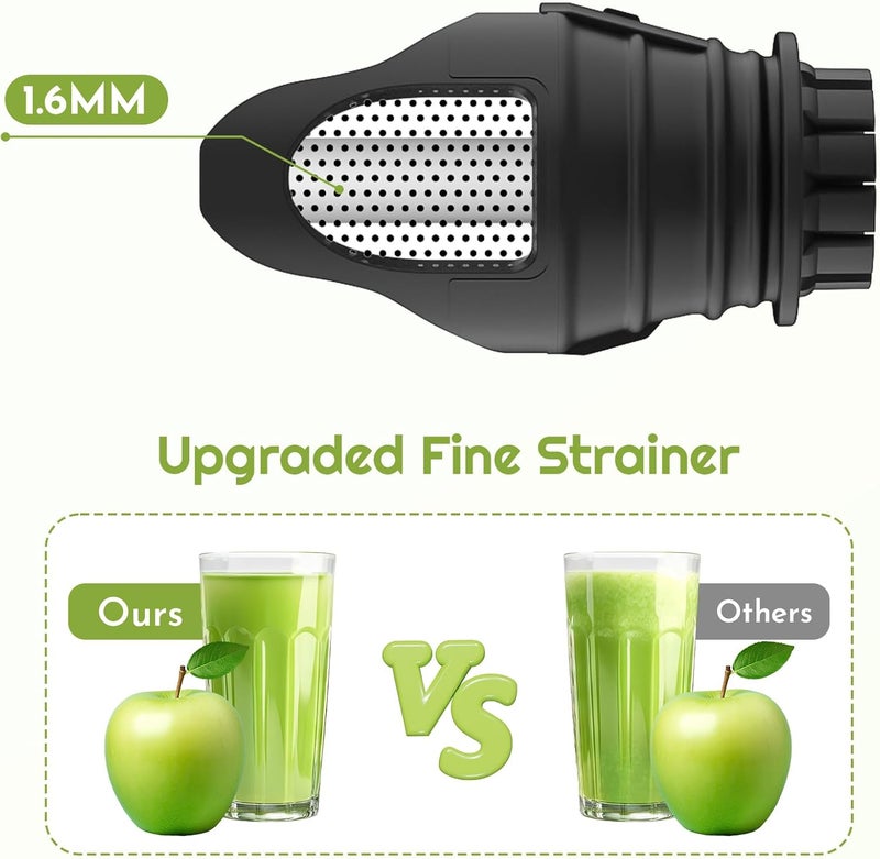 InnoMoon Masticating Juicer Attachment for KitchenAid Stand Mixer, Cold Press Juicer for KitchenAid Mixer Attachments with Dual Feed Chute, Slow Juicer Machine for Vegetables & Fruits by - Image 4