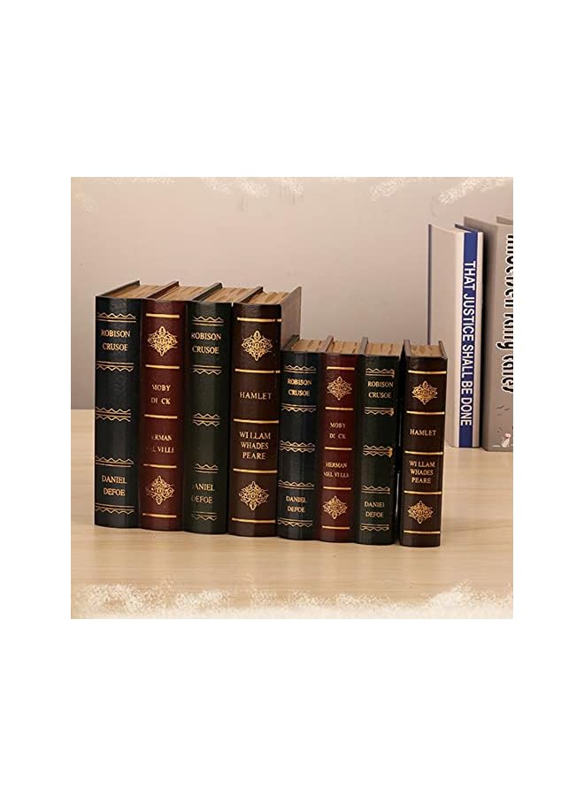 The Bros صندوق كتاب زخرفي، صندوق تخزين على شكل كتاب عتيق، صندوق تخزين على شكل كتاب من لوح كثيف، وظيفة تخزين، زينة مكتبية، منزلية (صغير) - Image 3