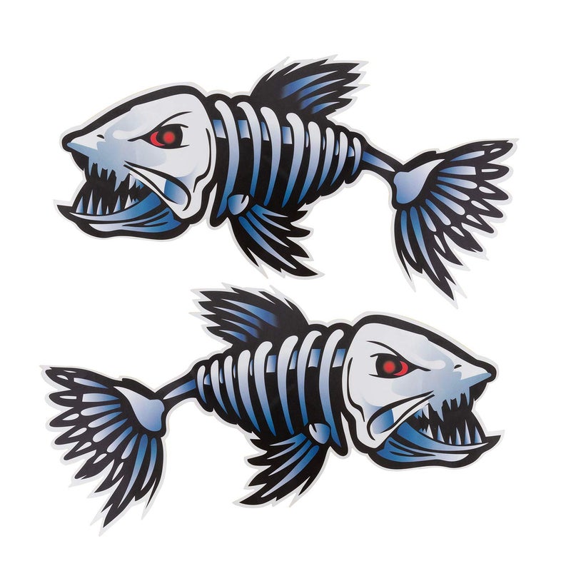 MOOCY Shark Teeth Mouth 2Pcs Stickers Waterproof PVC Kayak Decals for Canoe Fishing Boat Car Truck Decoration